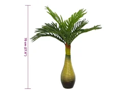 Palmera artificial 9 hojas 70 cm verde