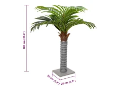 Palmera artificial 6 hojas 100 cm verde