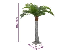 Palmera artificial 15 hojas 200 cm verde