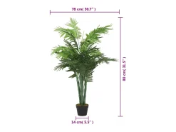 Palmera artificial 18 hojas 80 cm verde