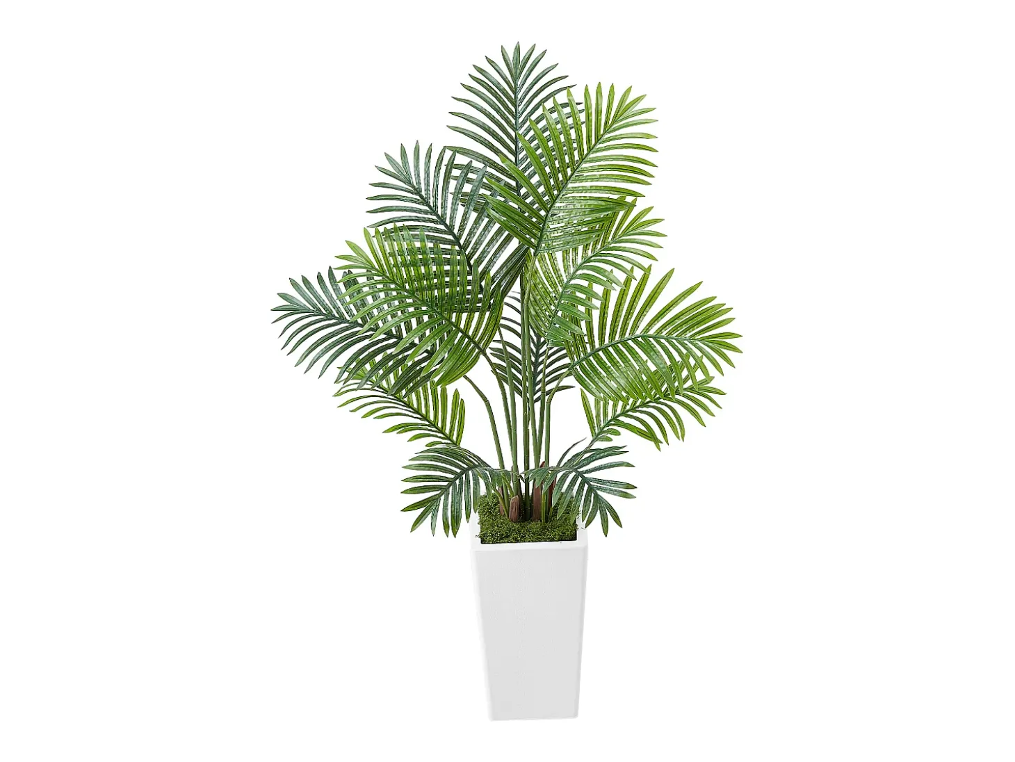 Palmera Artificial Areca SucceBuy, 1,2 m, Planta Artificial Tropical en Maceta Blanca, Lote de 2, Falso Árbol Tropical Palmera Areca, Planta Falsa para Oficina