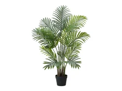 Palmera Artificial Areca SucceBuy, 1,2 m, Planta Artificial Tropical en Maceta Blanca, Lote de 2, Falso Árbol Tropical Palmera Areca, Planta Falsa para Oficina