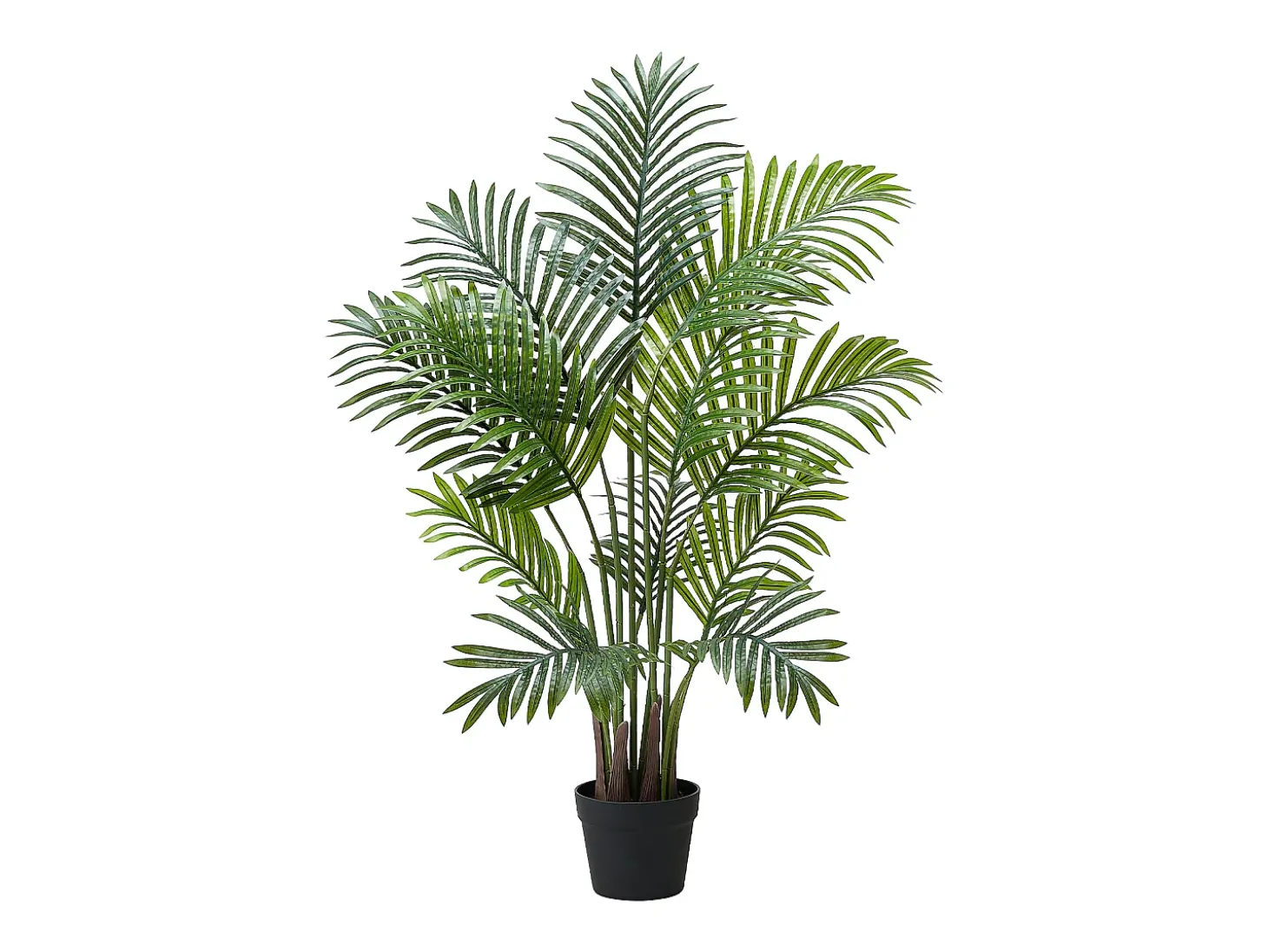 Palmera Artificial Areca SucceBuy, 1,2 m, Planta Artificial Tropical en Maceta Blanca, Lote de 2, Falso Árbol Tropical Palmera Areca, Planta Falsa para Oficina
