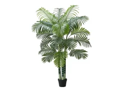 Palmera Artificial Areca SucceBuy, 1,8 m, Planta Artificial Tropical en Maceta Blanca, Falso Árbol Tropical Palmera Areca Tronco Grueso,para Decoración