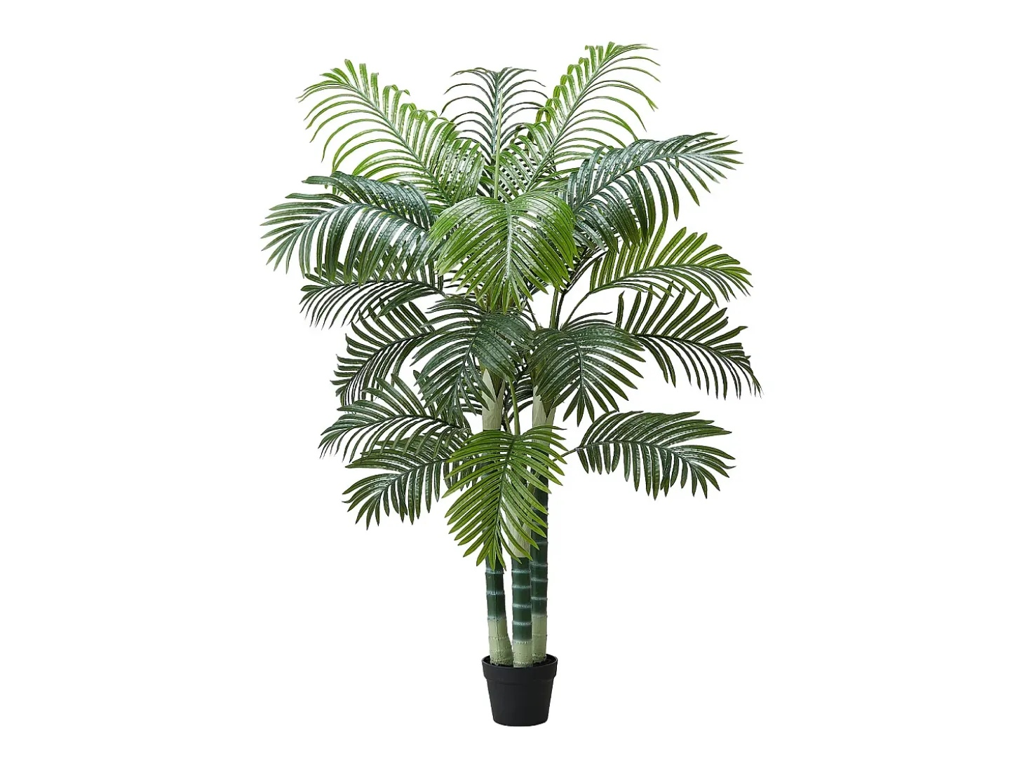Palmera Artificial Areca SucceBuy, 1,8 m, Planta Artificial Tropical en Maceta Blanca, Falso Árbol Tropical Palmera Areca Tronco Grueso,para Decoración