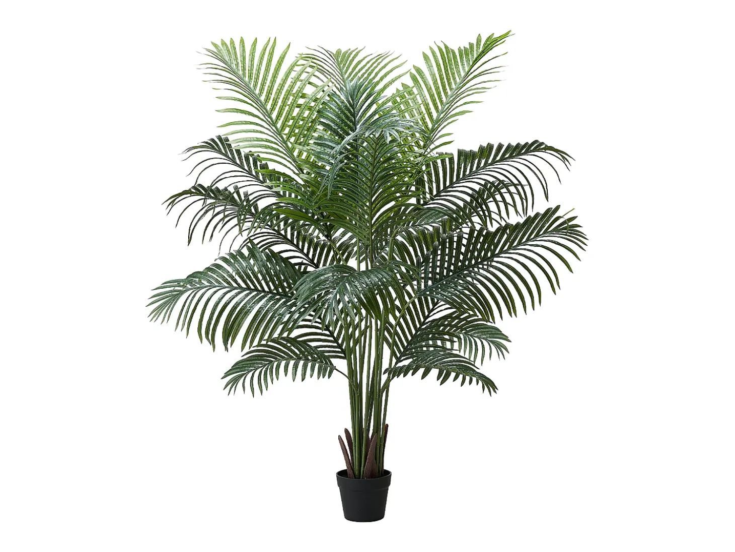 Palmera Artificial Areca SucceBuy, 1,8 m, Planta Artificial Tropical en Maceta Blanca, Falso Árbol Tropical Palmera Areca, Planta Falsa para Salón