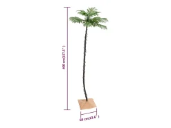 Palmera artificial con 252 LED blanco cálido 400 cm