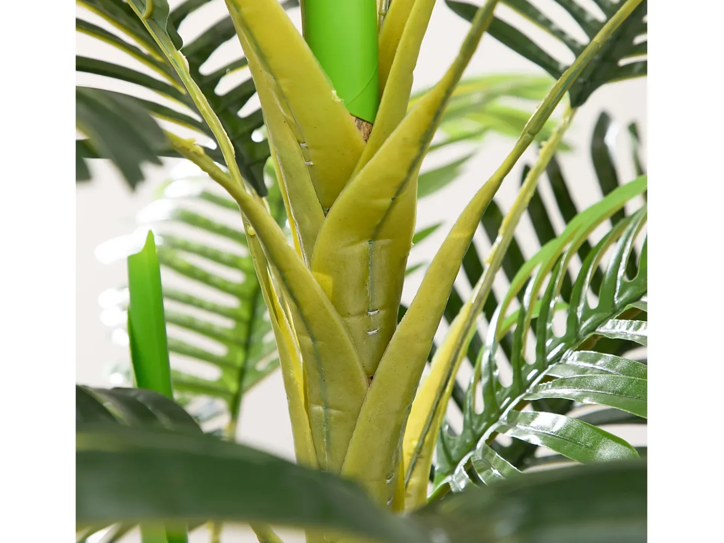 Palmera artificial de 190 cm, planta decorativa de plástico, con maceta, para salón, dormitorio y oficina, color verde (19,5 x 19,5 x 190 cm)