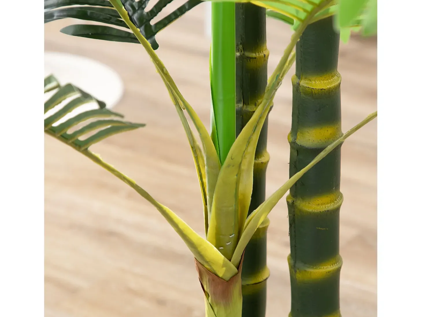 Palmera artificial de 190 cm, planta decorativa de plástico, con maceta, para salón, dormitorio y oficina, color verde (19,5 x 19,5 x 190 cm)