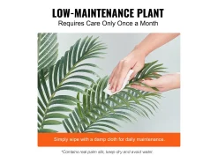 Palmera Artificial de Caña Dorada de 2 m de SucceBuy, Decoración Vegetal Realista de Imitación Verde