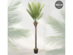 Palmera artificial ML-Design de 180 cm, planta artificial grande, palmera tropical artificial, planta artificial, planta falsa decorativa