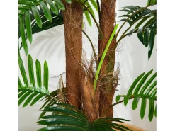 Palmera artificial realista, de plástico, verde, con maceta de plástico (16x16x120 cm)