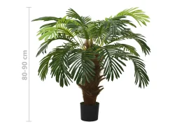 Palmera Cycas Artificial con Maceta Verde de 90 cm
