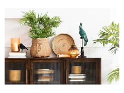 Palmera en maceta plástico verde/negro Alt. 84 cm