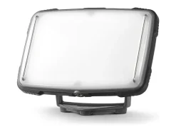 Panel LED portátil de 1200 lm alimentado a batería. Batería recargable de iones de litio.