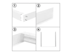 Panel LED 120x60 cm 60W 6000lm + Kit de Superficie 4000K LIFUD No Flicker Individual Blanco Neutro