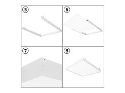 Panel LED 120x60 cm 60W 6000lm + Kit de Superficie 4000K LIFUD No Flicker Individual Blanco Neutro