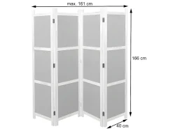 Pantalla MCW-G52, marrón, 4 paneles 166x160cm