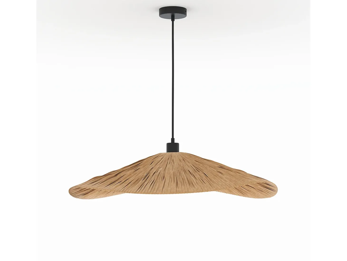 Pantalla redonda de rafia 75 cm - Stellaire