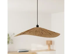 Pantalla redonda de rafia 75 cm - Stellaire