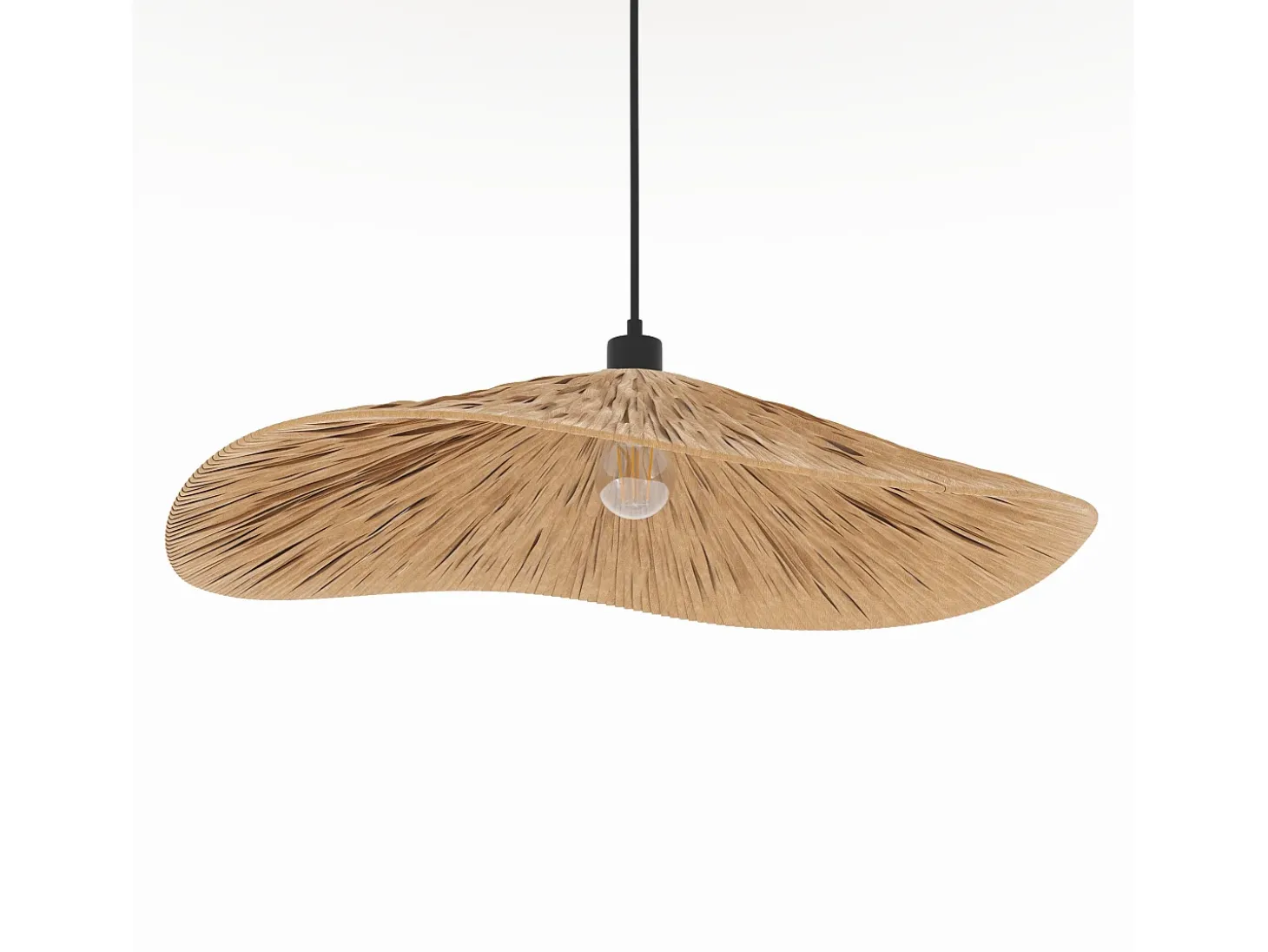 Pantalla redonda de rafia 75 cm - Stellaire