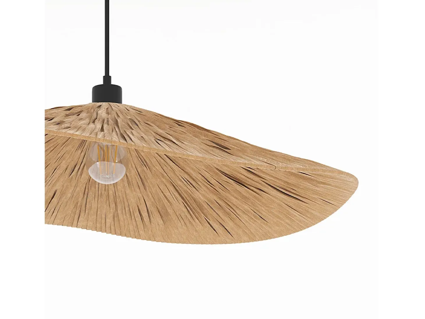 Pantalla redonda de rafia 75 cm - Stellaire