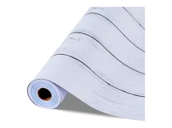 Papel Pintado Adhesivo de Pared SucceBuy, 45 cm x 15 m, Rollo Papel Pintado Autoadhesivo en Vinilo, Motivo Textura Madera Blanca, Impermeable