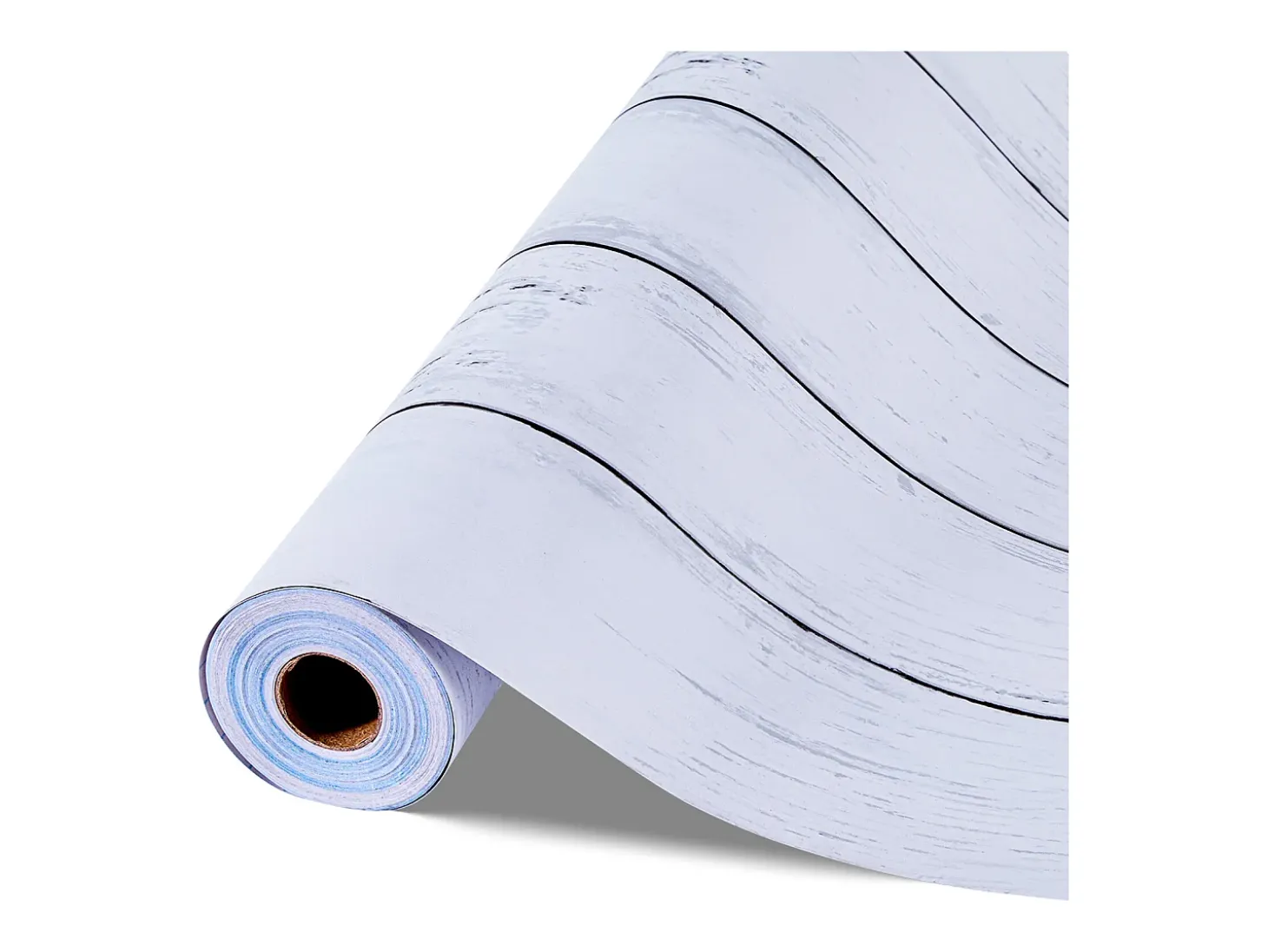 Papel Pintado Adhesivo de Pared SucceBuy, 45 cm x 15 m, Rollo Papel Pintado Autoadhesivo en Vinilo, Motivo Textura Madera Blanca, Impermeable