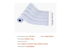 Papel Pintado Adhesivo de Pared SucceBuy, 45 cm x 15 m, Rollo Papel Pintado Autoadhesivo en Vinilo, Motivo Textura Madera Blanca, Impermeable
