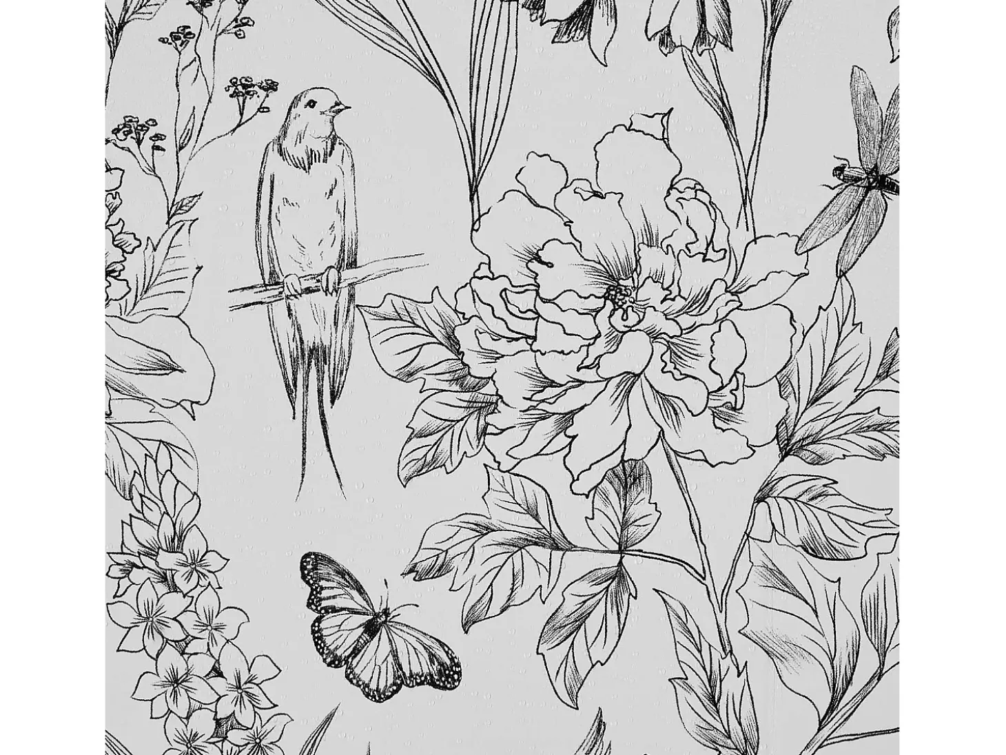 Papel Pintado Adhesivo de Pared SucceBuy, 45 cm x 10 m, Rollo Papel Pintado Autoadhesivo Vinilo, Motif Floral Botánico Blanco, Impermeable