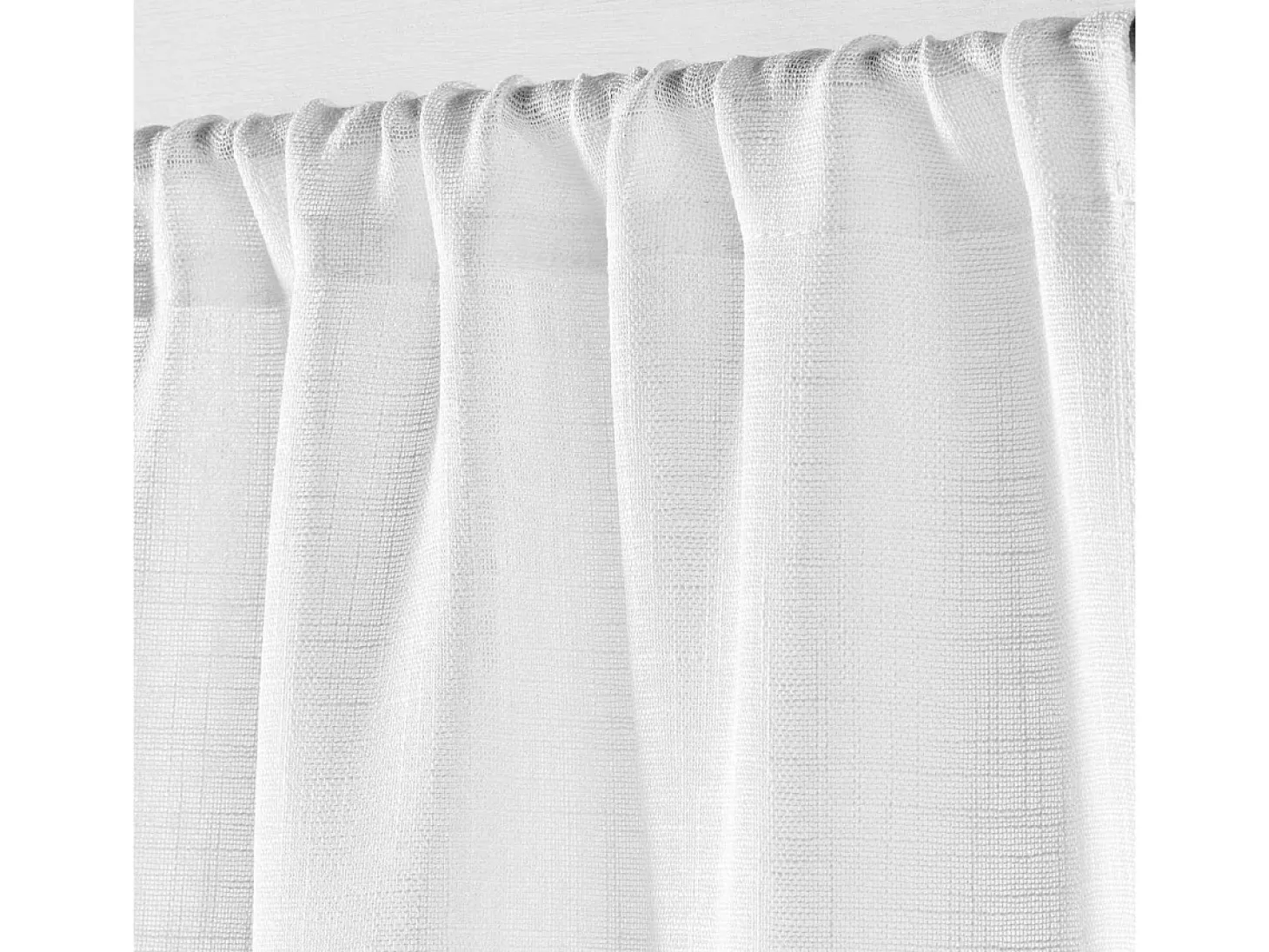 Par de Cortinas Haltona Blancas Efecto Lino Tejidas
