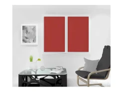 Par de visillos para ventana 70x120 cm DOLLY rojo