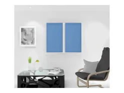 Par de visillos para ventana 45x90 cm DOLLY azul