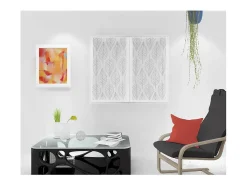 Par de visillos para ventana 45x90 cm MAUD gris, por Soleil d'Ocre