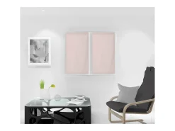 Par de visillos para ventana 45x90 cm DOLLY rosa