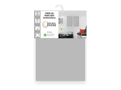 Par de visillos para ventana 45x120 cm DOLLY gris claro, por Soleil d'Ocre