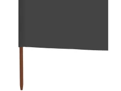 Paravientos de playa de 9 paneles tela gris antracita 1200x80cm ES447029