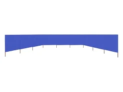Paravientos de playa de 9 paneles tela azul celeste 1200x80 cm ES849755