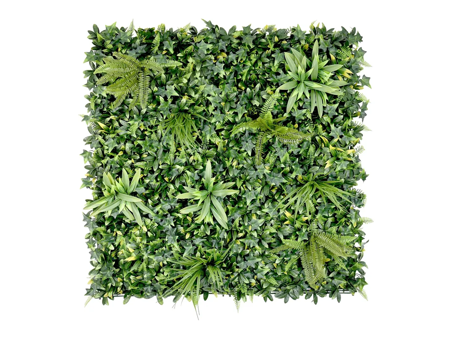 Pared vegetal sintética verde, protección anti-UV, pack de 1m², DELVIN