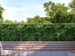 Pared vegetal sintética verde, protección anti-UV, pack de 1m², DELVIN