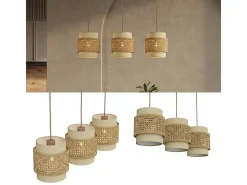 3pcs lámpara colgante crema 70x70x120 morten