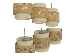 3pcs lámpara colgante crema 70x70x120 morten
