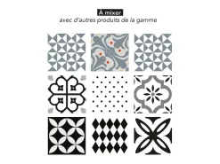 Pegatinas de azulejos 15 X 15 cm - Triángulos gris y blanco