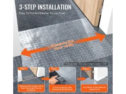 Película de Protección de Alfombra, SucceBuy Alfombra Protectora para Gatos 38 cm × 1.10 m PVC Antiarañazos Antideslizante
