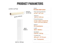 Película de Protección de Alfombra, SucceBuy 61 cm × 60.96 m Película de Protección de Alfombra Autoadhesiva, PE Mat Shield