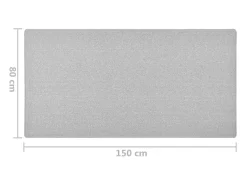 Pelle Alfombra de pasillo gris claro 80x150 cm
