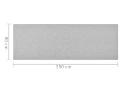 Pelle Alfombra de pasillo gris claro 80x250 cm