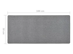 Pelle Alfombra de pasillo gris oscuro 50x100 cm