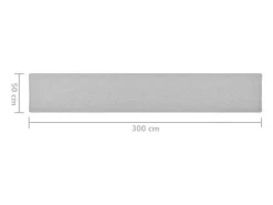 Pelle Alfombra de pasillo gris claro 50x300 cm