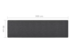 Pelle Alfombra de pasillo gris antracita 80x300 cm